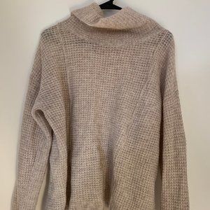 Free People Cozy Tan Turtleneck